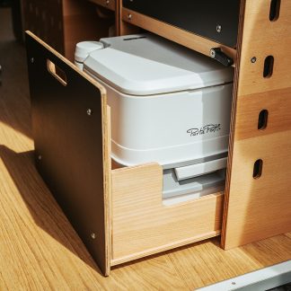 Porta Potti Toilette in Schubfach